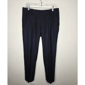 Ann Taylor black wool blend dress pants with polka dot details - 6 office career